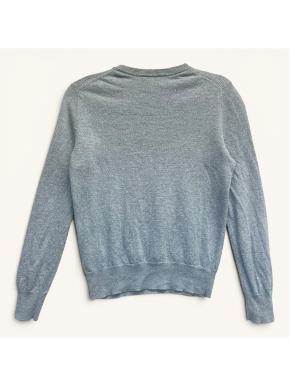 Quince 100% Mongolian Cashmere Crewneck Sweater Blue M - Picture 3 of 9